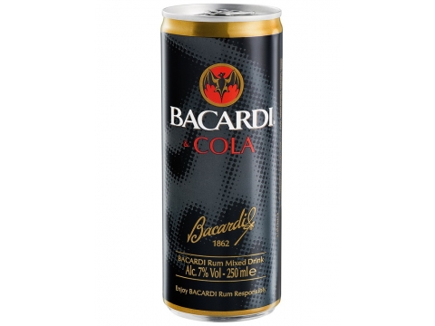 Bacardi Cola 4 Pack, Can 0.25